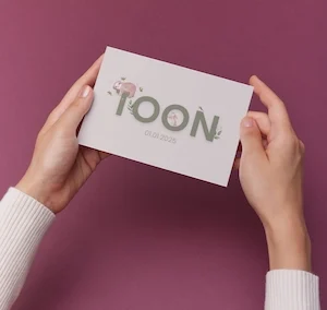 Geboortekaartje voor Toon