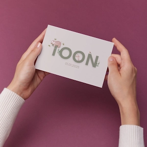 Geboortekaartje voor Toon